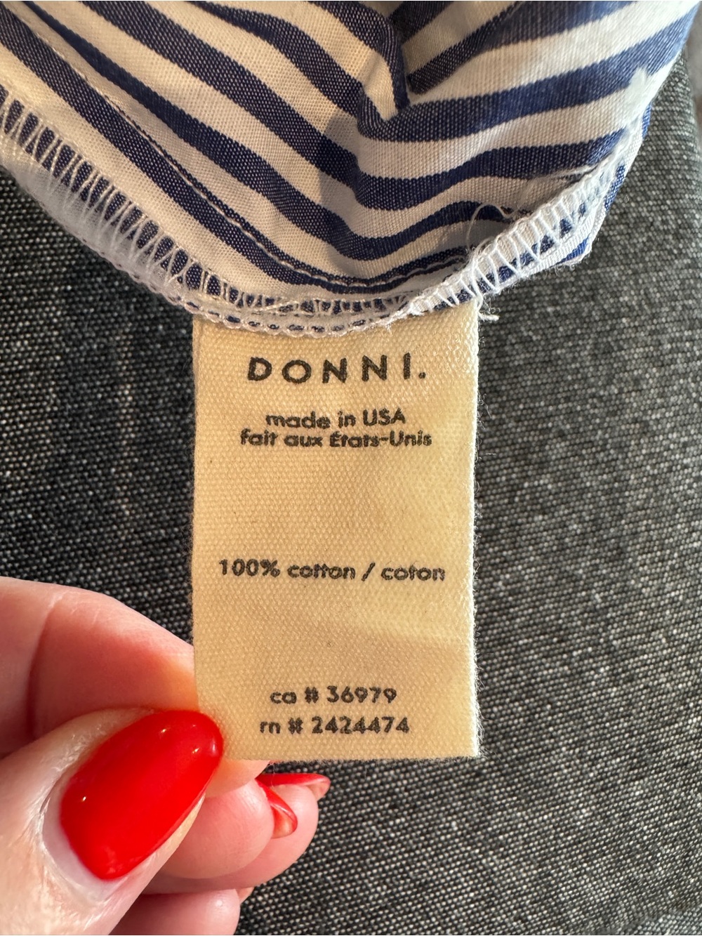 DONNI Pop Pants in Navy Stripe - Small - Picture 7 of 10